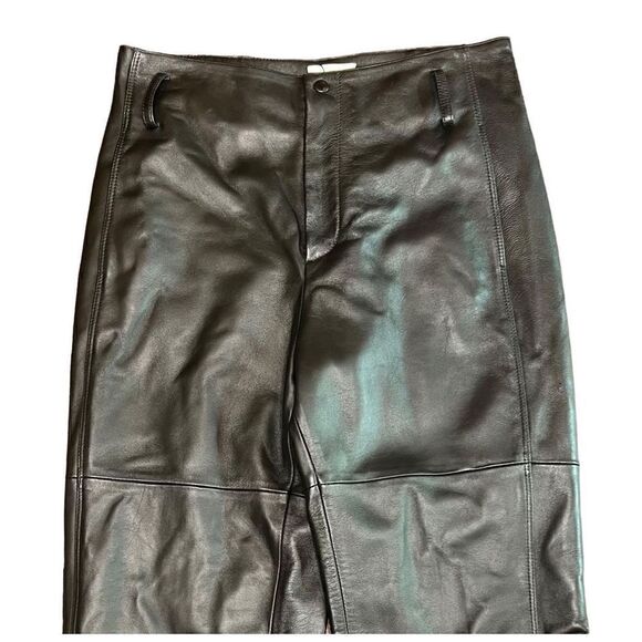 St. John Soft Black Leather Made in Italy NWT Size 8 - Picture 4 of 11